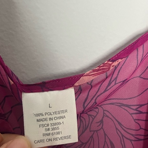 Avon Y2K Wrap Sheer Dress Floral Print Large - Picture 4 of 6